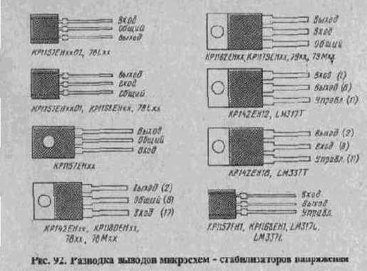 МИКРОСХЕМЫ - СТАБИЛИЗАТОРЫ НАПРЯЖЕНИЯ